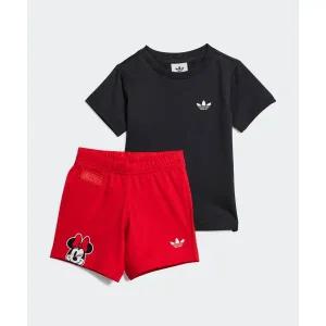 매장정품 ADIDAS 아디다스 KIDS X 디즈니 미키마우스 쇼츠 티 세트 - 레드블랙 JD0575 629564