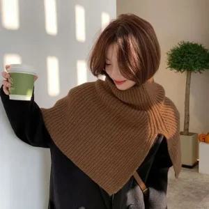 터틀 케이프 캐주얼 니트 넥워머 필수템 4color 겨울 여성목도리 니트워머 겨울워머