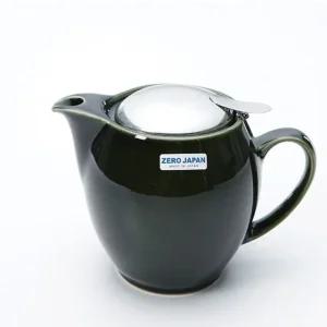 고품질 제로재팬 도자기 라운드 티포트 350ml 안티크그린 (WAD38FA)