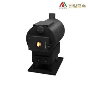 신일 SL-120 40평 가정용 장작 화목난로 펜션 이동식 바퀴 주전자 받침대 연통 난로