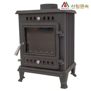 신일금속 SL091 거실용 장작 나무 사각 화목 주물난로 전원주택 에어커튼 철판 업소용