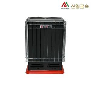 신일 2구 6탄 농가용 연탄난로 미용실 보호망 난방기 토관 난로