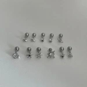 [콩심팥심]포인트 우주 진주 큐빅 피어싱 이어커프 귀걸이 써지