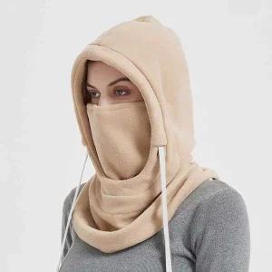 [콩심팥심]여자 겨울 후드 바라클라바 넥 워머 코디 폴라 모자