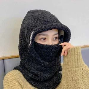 [콩심팥심]후드 마스크 방한모자 넥워머 귀마개 목도리 겸용