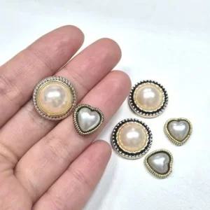 하트 데이 진주 큐빅1P 기본 재료 DIY 악세서리 공방 학교 꾸미기 네일재료 공방재료