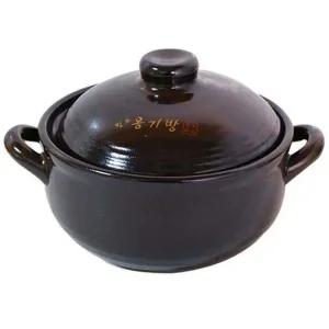황토 옹기방 내열냄비(대) 뚝배기 도자기 사기 찌개 고급