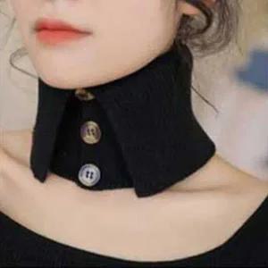 [콩심팥심]여자 겨울 파티 연말 모임 룩 니트 페이크 넥 워머