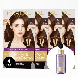 [로레알파리][SSG 단독구성]로레알파리 엑셀랑스 듀오 크림 4개 세트 [증정]샴푸 미니 100ml(랜덤)