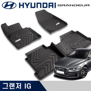HMT 그랜저IG 풀커버 3D TPE카매트(1+2열확장형) 자동차 바닥매트 프리미엄 신소재
