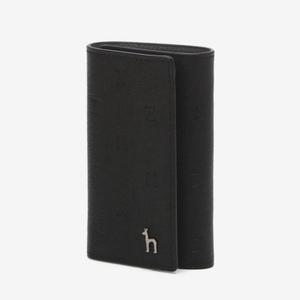 [헤지스](광주신세계)[HAZZYS ACC] [GOLDEN LANE] 블랙 로고패턴 소가죽 키홀더 HJWA2F566BK