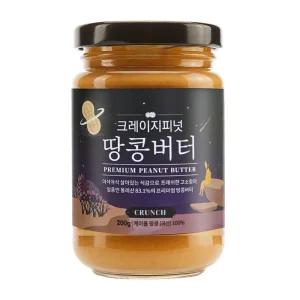 크레이지피넛  무설탕 100% 크런치 땅콩버터 200g