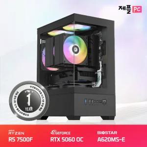 AMD 라이젠5-5세대 7500F Biostar A620MS-E PNY 지포스 RTX 5060 OC D7 8GB Dual FanC 홈엔터 X02
