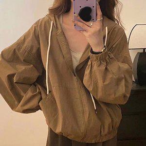 [제라카]여성 봄 간절기 후드 점퍼 야상 바람막이 MDK027