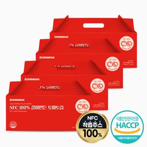 참앤들황토농원 NFC 100% 갈아만든 국산 토마토즙 (100ml x 30포) 4박스