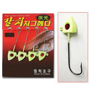 킹태무역 갈치 풀치 볼락 루어 낚시 내만 지그 헤드 지깅 바늘 야광 채비 지그헤드