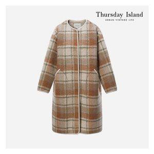 [써스데이아일랜드][Thursday Island] 덤블 믹스 체크 코트(T226MCT134W)