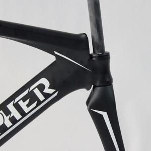 사이퍼 고정 기어 자전거 근육 프레임 세트, 700C 알루미늄 내장형 탄소 포크 트랙, 단일 속도 53 cm, 55cm