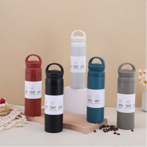스텐 텀블러 보온 보냉 손잡이 보온병 500ml 경량 각인 라벨 굿즈 판촉물 답례품 기념품 인쇄 제작 주문