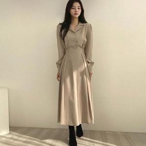 [IXHIW5ER_4B]자연스러운 롱 원피스 캐주얼 하객 스타일링