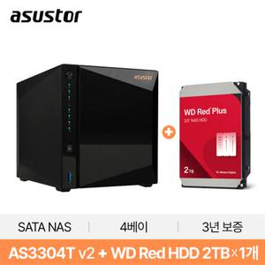 ASUSTOR 아수스토어 DRIVESTOR 4 Pro AS3304T v2 2TB (RED PLUS 2TB X 1개) 대원씨티에스