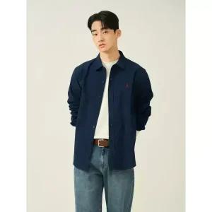 [빈폴] 시어서커 저지 셔츠 - 네이비 (BC5241C53R)