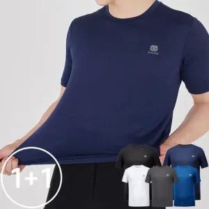 [1+1] 남성 시원한 기능성 냉감 쿨 스포츠 반팔티 2장세트 5컬러