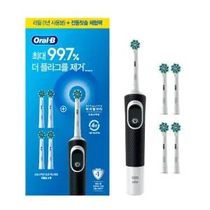 오랄비 크로스액션 전동칫솔기획팩(전동칫솔1+리필모4)