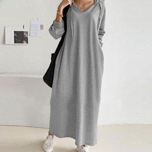 [JHQRNLVJ_4B]부드러운 후드원피스 데일리 롱한 실용적