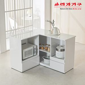 라자가구 리브 펜리 코너형 ㄱ자 아일랜드 식탁 렌지대 홈바 RYD045