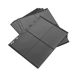 앤고일리 양면 우표 수집 앨범 시트 블랙 PVC 페이지를 사용하여 동전 지폐 및 수집품과 우아한 디자인을 쉽게 볼