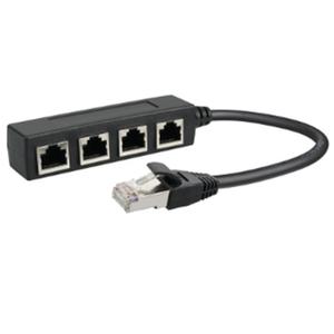 RJ45회선분할 4포트 랜분배기 CAT7 FTP 케이블병렬연결 젠더