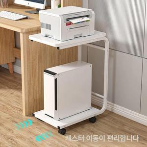 컴퓨터 본체 거치대 프린터 무타공 정리 책상 바퀴