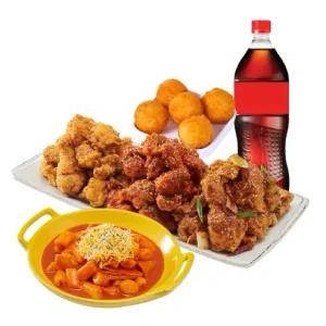[노랑통닭] (오리지널/순살)노랑3종+떡볶이+오리지널치즈볼+콜라1.25L