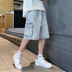 남자 버뮤다 카고 청반바지 빅사이즈 와이드 여름 진청 연청 흑정 데님팬츠 TT380