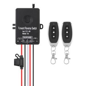 2-IN-1 DC 모터 무선 정방향 역방향 원격 제어 스위치 DC 5V - 48V 10A 선형 컨트롤러 윈치 솔레노이드 릴