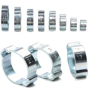 10/20PCS 호스 클램프 더블 이어 웜 드라이브 워터 파이프 5 20mm 스프링