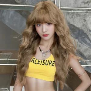 키라비 가발 여성 통가발 긴머리 웨이브 76cm KPE0486