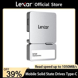 Lexar Professional Go 모바일 휴대용 SSD, C타입 USB3.2 외장 스토리지, 허브 포함, 모바일 장치용 고속 1
