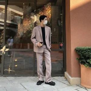 [YULL] 4컬러 2버튼 오버핏 남자 블레이져 자켓