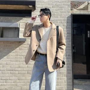 [YULL] 3컬러 모직 정장 자켓 쓰리버튼 대디 오버핏 남자블레이져