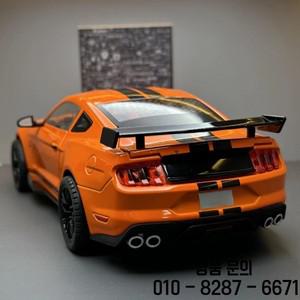 대형 1:18 포드 머스탱 GT500 미니어처 합금 다이캐스트 차량 모델 수집품 사운드 장난감 14세 이상 남아용