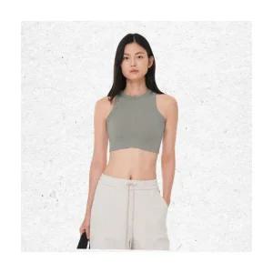 매장정품 안다르 ANDAR 컴피니티 멜란지 크롭티 패드 내장형 CR-01 1314192