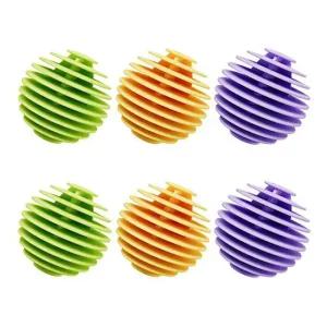 세탁물 엉킴방지 실리콘 세탁볼 혼합색상 6pc 실리콘세탁볼 건조기볼 엉킴방지 런드리볼