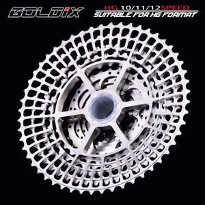 GOLDIX 초경량 MTB 카세트 CNC 10/11/12 속도 46-52T HG 프리휠, SHIMANO DEORE SLX XT SRAM 변속기용