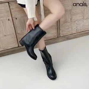 [아나이스] 라운드 워머 미들부츠 4cm_25F024