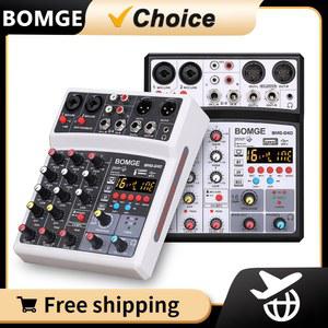 오디오 믹서 사운드 보드 DJ BOMGE MP3 USB 블루투스 스테레오 레코드 4 채널 16 DSP 에코 믹싱 콘솔 노래방