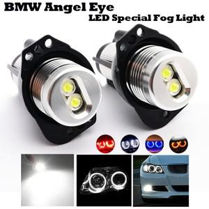 BMW 호환 E90 E91 3시리즈 325i 330i 2005-2008용 2개입 LED 엔젤아이 주간 주행등 전구 캔버스 에러 없음