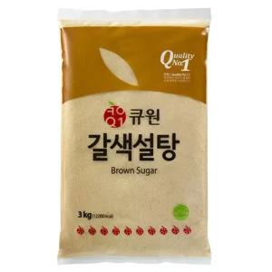 (1+2) 큐원 갈색설탕, 3kg, 1개  3Set