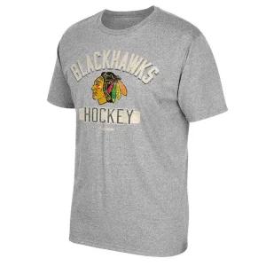 NHL 시카고 블랙호크스 남성용 미라클 반소매 Go-To 티셔츠 스몰 그레이 601395